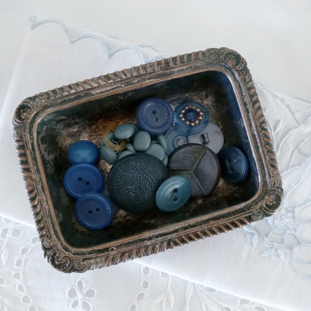 Collection of Blue Vintage  Buttons